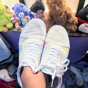 Pastel TieDye Rainbow Vans (old skool)